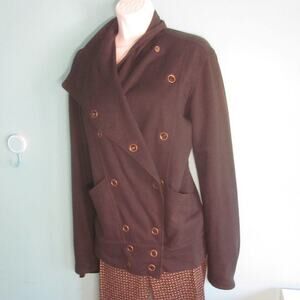 Mike & Chris Vintage 90’s  Women’s Size S Black Fleece Snap Front Jacket